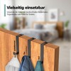 virea 10 x Door Hooks Black – Coat Hooks for
