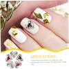 BIUDECO 25pcs Nail Art Charms Women Heart Shaped Rhinestones Nail