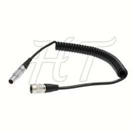 Hirose 4 Pin 0B 2 Pin Coiled Power Cable for Sony F5 F55 Phantom High-Speed VEO Flex4K Camera to Zacuto Gratical Eye Viewfinder Monitor Teradek