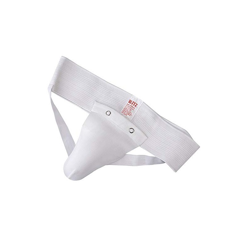 Blitz Standard Male Groin Guard - White - Senior