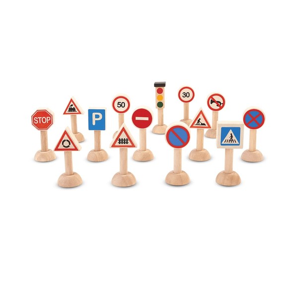 PlanToys 6203 Traffic Signs & Lights Toy Set