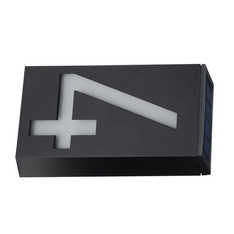 Solar House Number Solar Powered 1000mAh Rechargeable LED Illuminated Address