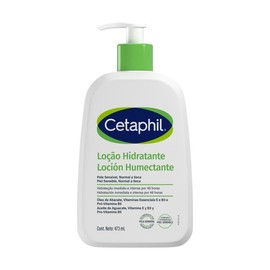 CETAPHIL® Loción Humectante Corporal y Facial 473 ml | Hidratación 48h con Niacinamida, Vitamina E, Dimeticona y Aceite de Aguacate | Textura Ligera y No Grasa