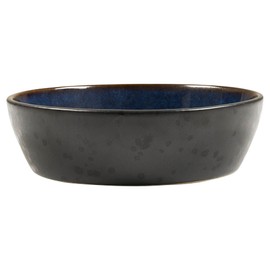 BITZ Stoneware Soup Bowl, 18 cm Diameter, Black/Dark Blue