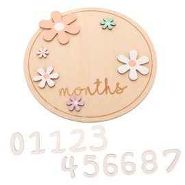 FRCOLOR Wooden Monthly Milestone Cards Newborn Announcement Signs for Photography Props for Showers Gender Reveals Capture Every Milestone