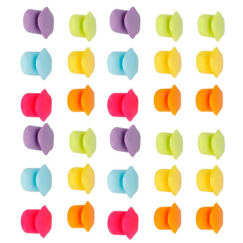 5Set Drink Markers Innovative Tongue Shape Silicone Wine Glass Cup