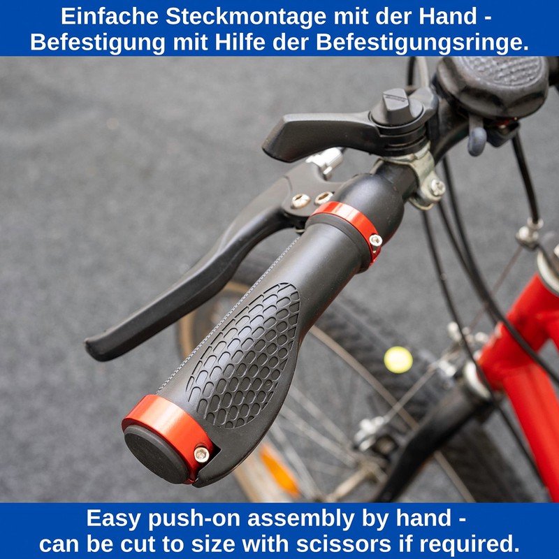 Ergonomic Bicycle Grips for Handlebar Grips up to 22 mm