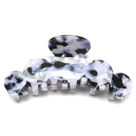 QinGoo Black White Hair Clip Hair Accessories Exquisite Hair Clips for Fine Medium Thick Short Medium Hair 1 Piece (9.6 cm x 4.2 cm, Black White)