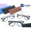 OLOMEE Blue Light Blocking Reading Glasses Mens Full Metal Square