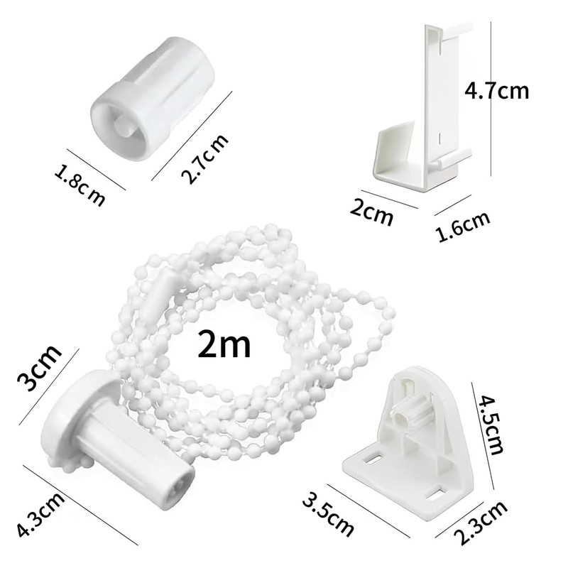 GisWell Set of 2 Brackets for Roller Blind, 17 mm