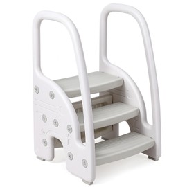 Toddler 3 Step Stool for Bathroom Sink Kitchen Counter Plastic With Handles Kids