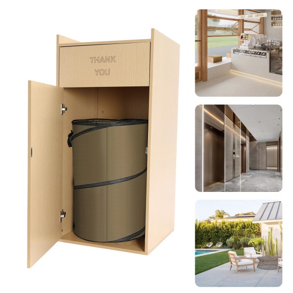 CNCEST Commercial Trash Can, Trash Can Cabinet, Garbage Collection Container