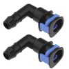 ECSiNG 2PCS Car Headlight Washer Connector Joint Elbow 1J0955665E Compatible