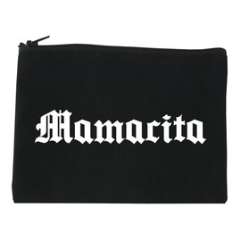 Mamacita Mama Mom Life Cosmetic Makeup Bag Black Small