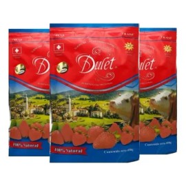 Dulet 3 Pack Lactosuero Suizo Fresa 450gr, 100% Natural