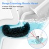 HAMITOR Toilet Bowl Brush Holder Set: Curved Design with Holder