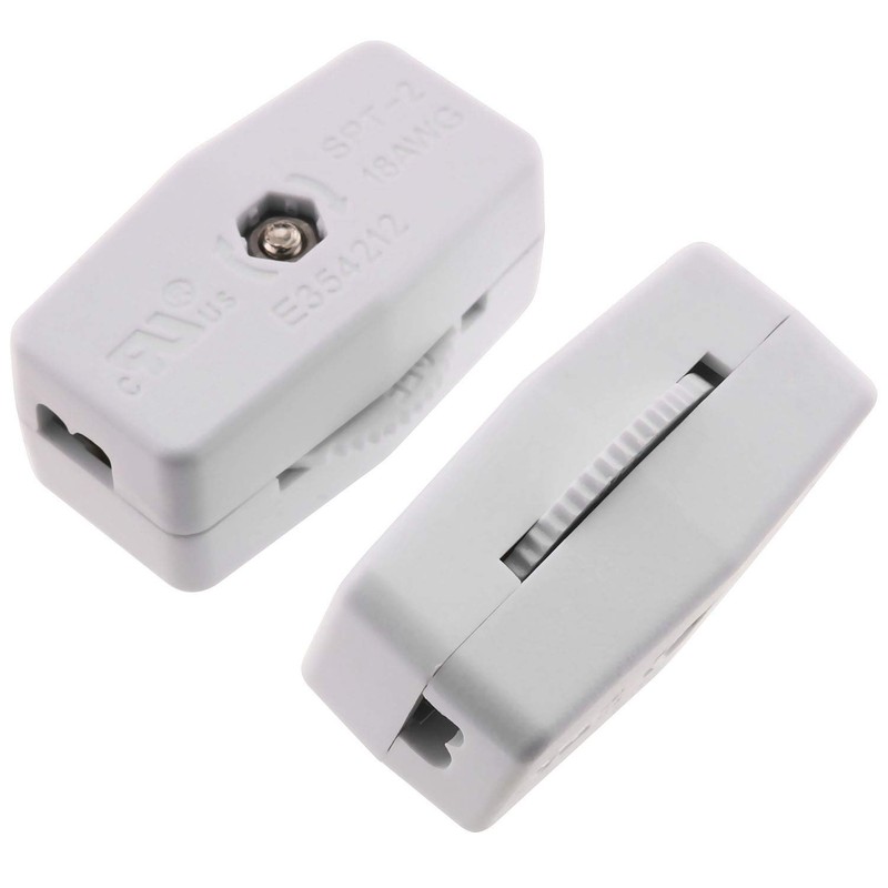 E-outstanding Lamp Switch 2PCS Plastic Housing On/Off Thumbwheel Light Lamp