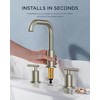 FORIOUS Brushed Nickel 8 Inch Widespread Bathroom Faucet for 3