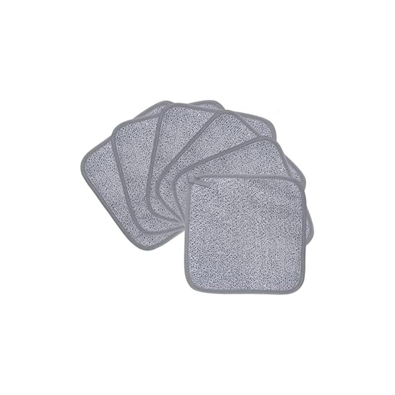 POLYTE Paño Desmaquillante Facial de Microfibra, 20.3x20.3 cm, 6 Pzas