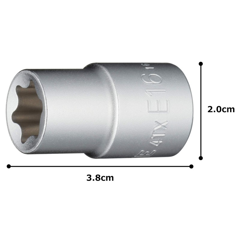 Tone 4TX-E16 E Type Torx Socket 0.5 inch (12.7 mm)