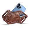 Leather Knife Sheath for Belt Pocket Folding Knife Holder Compact