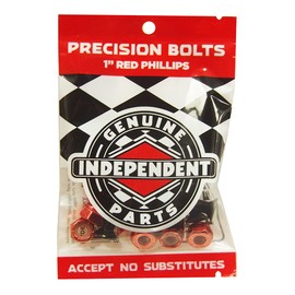 INDEPENDENT 1 Philips (BLACK/RED) Skateboard Skate Hardware Screw Nut
