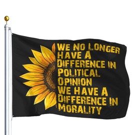 Political Flags 3x5 Morality Flag Banner, Difference in Political Opinion Statement, Resist Flag for Outdoor Porch Yard Room Wall Office Dorm Rally Display
