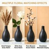 4.5 Inch Matte Blue Ceramic Bud Vase, Small Teardrop Shape