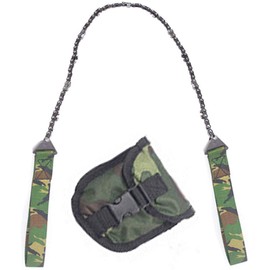 Pocket Chainsaw with Nylon Handle, Folding Handheld Chain Saw, Fast Wood & Tree Cutting Emergency Outdoor Survival Gear for Camping Hiking & Hunting -Camouflage