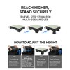 Adjustable Step Stool for Adults, Noctilucent Bed Step Stools, 600