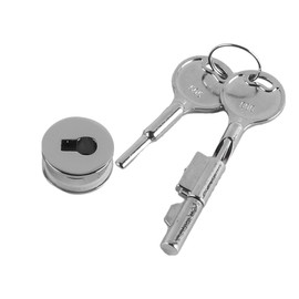 Tiardey Glass Door Lock Sliding Door Lock Glass Lock Cabinet Lock for Jewelry Display Cases Windows Sliding Doors Round Lock with 2 Keys for Cabinets and Display Cabinets