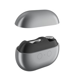 Blessource Electric Nail Clippers,2-in-1 Electric Nail Trimmer Polishing&Fragments Storage with Led Light with Two Speeds Gears for All People(Gray and White Models are Shipped Randomly.)