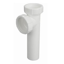 Highcraft Q21125 Plastic End Outlet Tee for Kitchen Sink and Bathroom Sink Tubular Drain Applications 1-1/2 Inch White