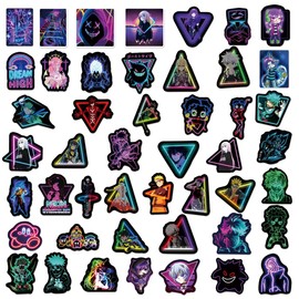 Neon Anime Stickers 100 Pack Laptop Stickers,Vinyl Waterproof Stickers for Water Bottles Skateboard Scrapbook Bike Computer,Phone,-Graffiti Stickers Pack for Teens Girls Kids Adults(Neon Anime)