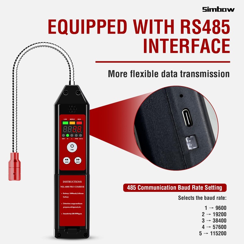 Refrigerant Leak Detector, WJL-6000 PRO HVAC Freon Leak Detector Halogen