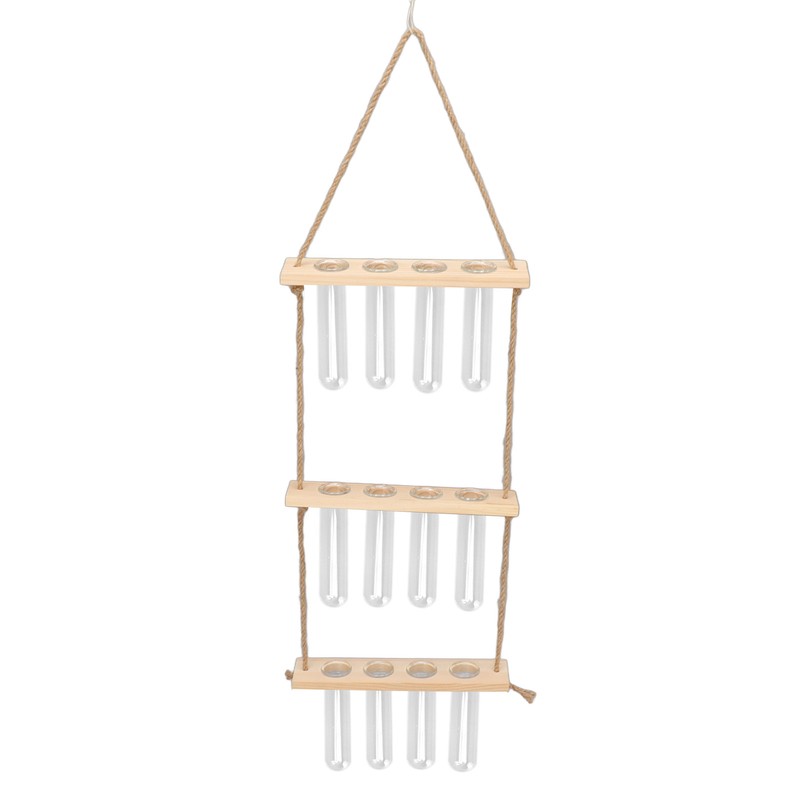 3 Tiered Wall Hanging Plant Terrarium with 12 Test Tubes