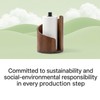 VANWYCHEN Wooden Paper Towel Holder(Brown), for Jumbo Rolls