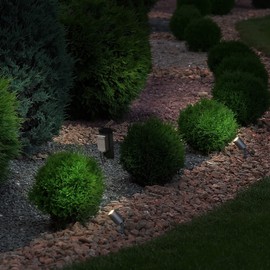 Ledvion LED Garden Spotlight Aluminium, IP65, GU10 Socket, 1 m Cable, Ground Spike Spotlight, Black