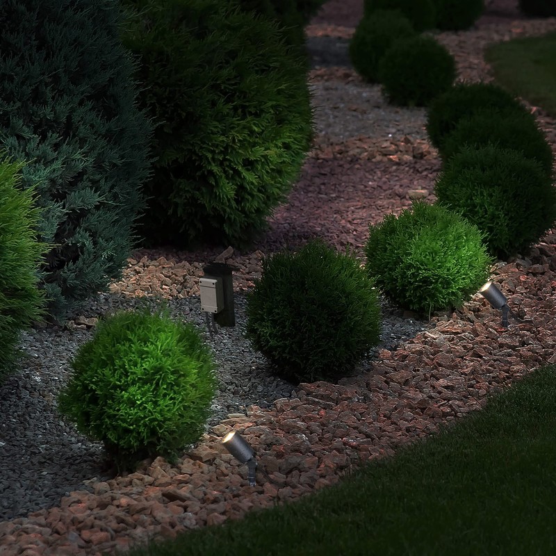 Ledvion LED Garden Spotlight Aluminium, IP65, GU10 Socket, 1 m