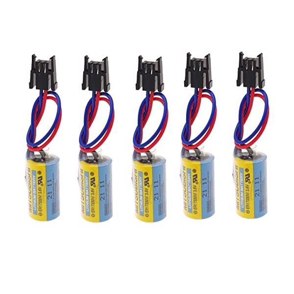 zoyfayl 5 Pack ER17330V/3.6V 1700mAh A6BAT Battery for FANUC CNC