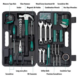CARTMAN 148 Piece Automotive and Household Tool Set - Perfect for Car Enthusiasts and DIY Home Repairs Green
