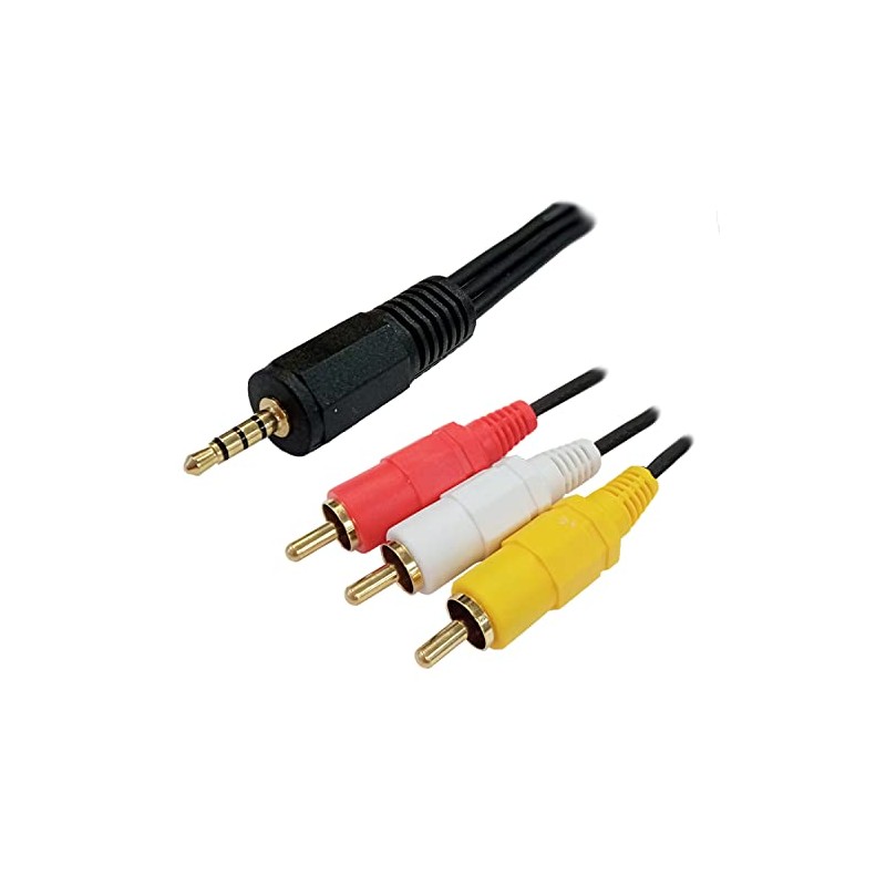 3A Company AVC-AV3530 4 Pole Mini to AV Converter Cable,