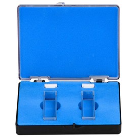 Hopbucan Quartz Cuvette, Spectrophotometer CuVettes 10 mm Path Length, 45 mm Height, 3.5 ml Capacity, Pack of 2