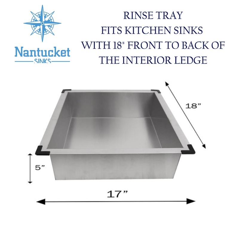 Nantucket Sinks Over the Sink Rinse Tray RT1718 – For