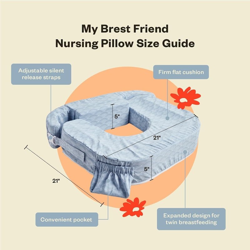 My Brest Friend Twin Nursing Pillow - Enhanced Comfort with
