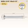METALLIXITY Phillips Cross Recessed Countersunk Head Screws Bolts (5/16"-18x2-1/2") 25Pcs,