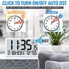 TXL Atomic Wall Clock with Backlight, Battery Operated Digital Wall