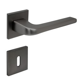 FELGNER Cortina Handle Set for Deadlock | High-Quality Modern Door Panel Door Handles Door Handle Door Handle Rosette for Interior Doors Room Doors Anthracite