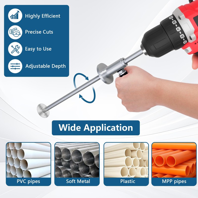 Inside Pipe Cutter for Pvc Pipe with Handle and Diamond