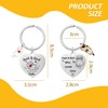 VEHYEGOI 2 Pieces Cat Lovers Keychains, Funny Keychains, Stainless Steel
